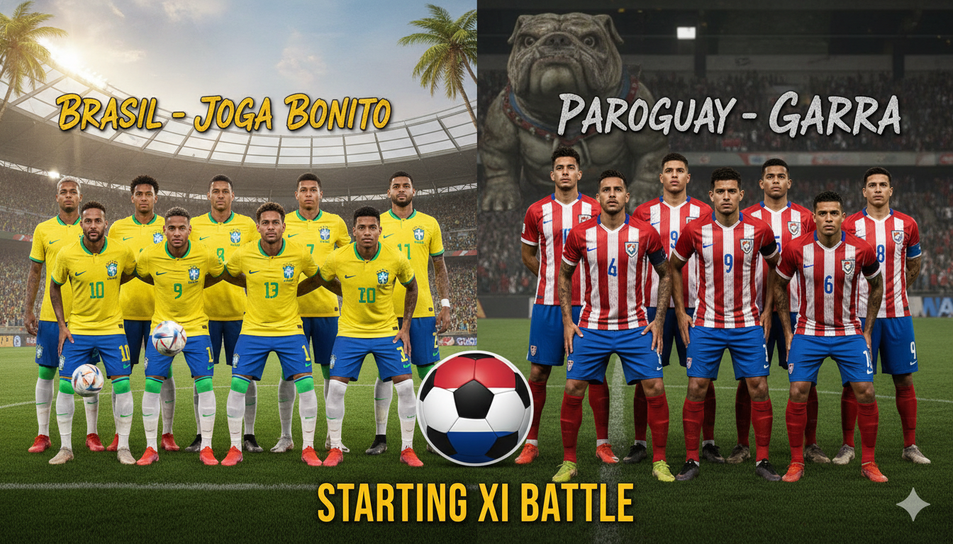 brazil national football team vs paraguay national football team lineups